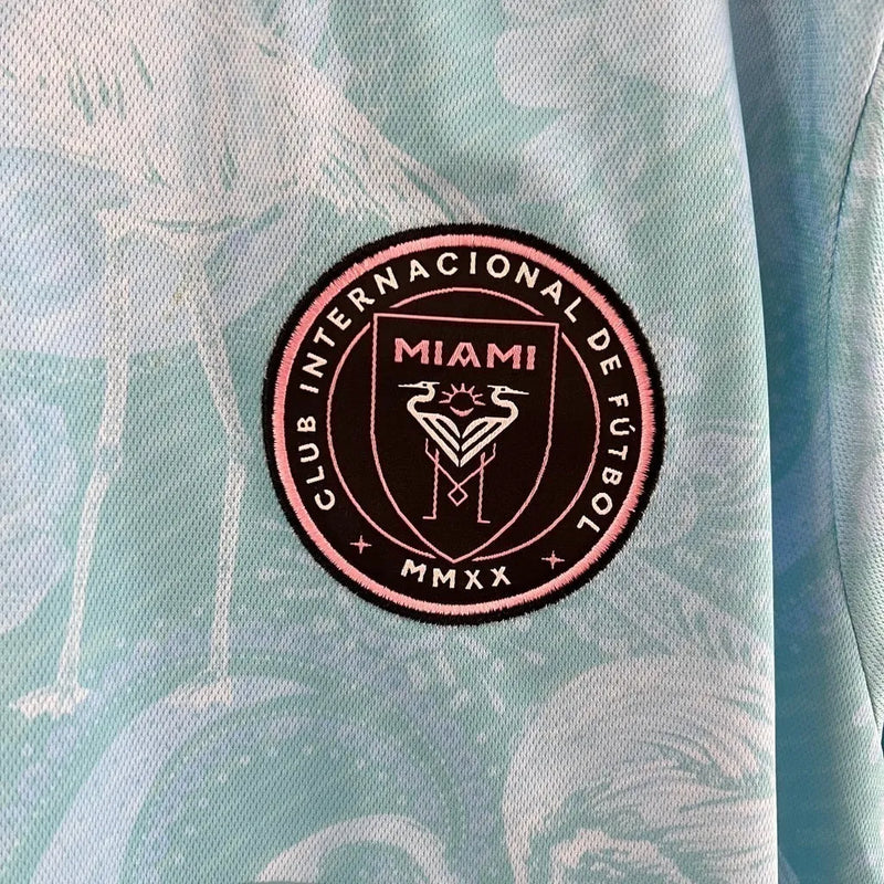 Camisa Inter Miami FC Edição Especial 23/24 - Torcedor Adidas Feminina - Azul com detalhes em preto