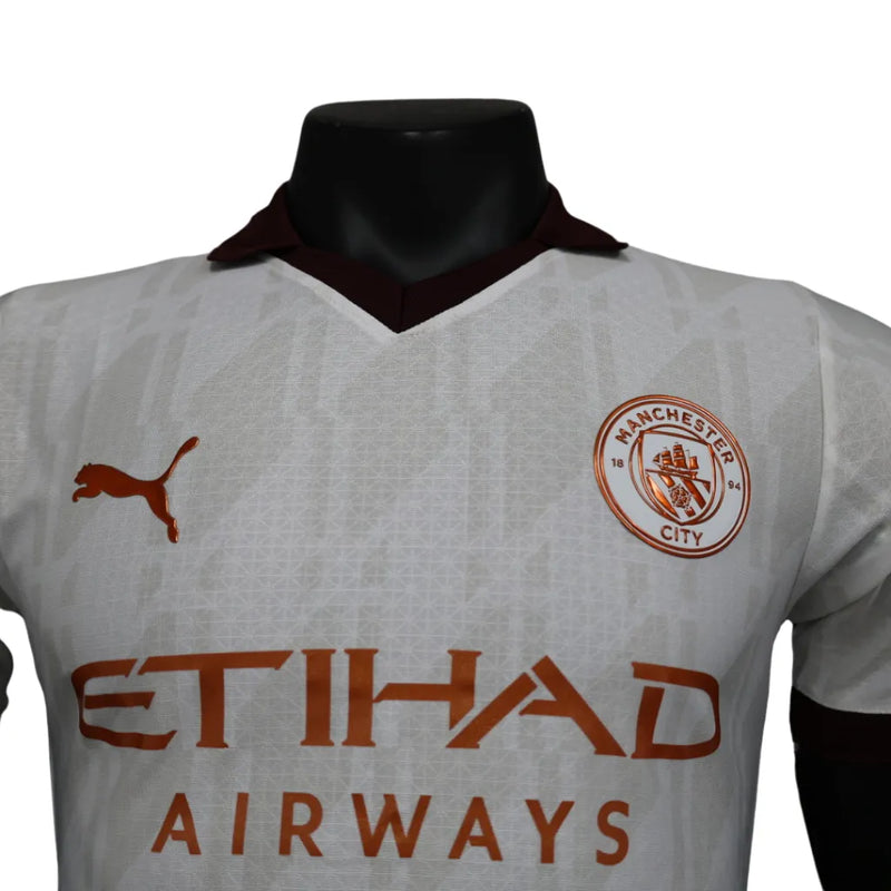 Camisa Manchester City Away 23/24 Jogador Puma Masculina - Branca