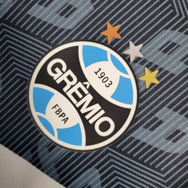 Camisa Grêmio Treino 23/24 - Torcedor Umbro Masculina - Azul com detalhes em cinza