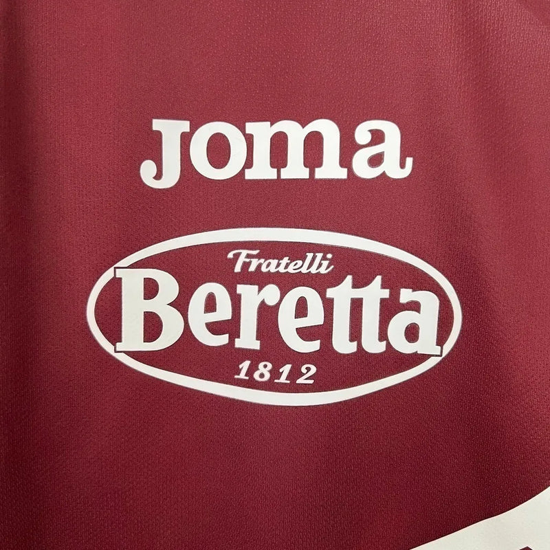 Camisa Torino Edição Especial 23/24 - Torcedor Joma Masculina - Vinho com detalhes em branco