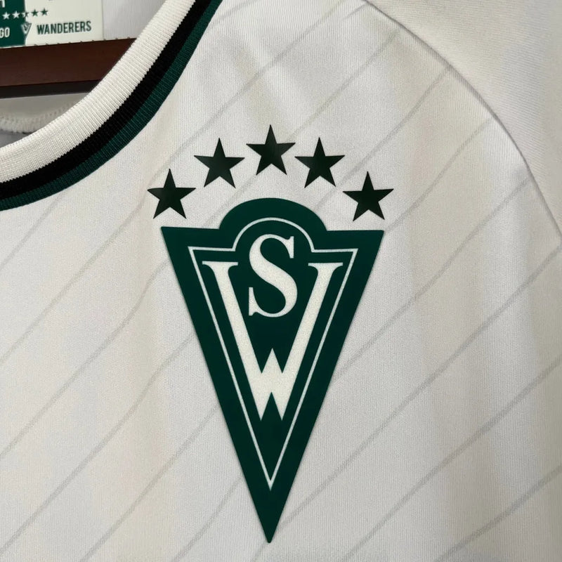 Camisa Santiago Wanderers II 23/24 - Torcedor Macron Masculina - Branca com detalhes em verde e preto