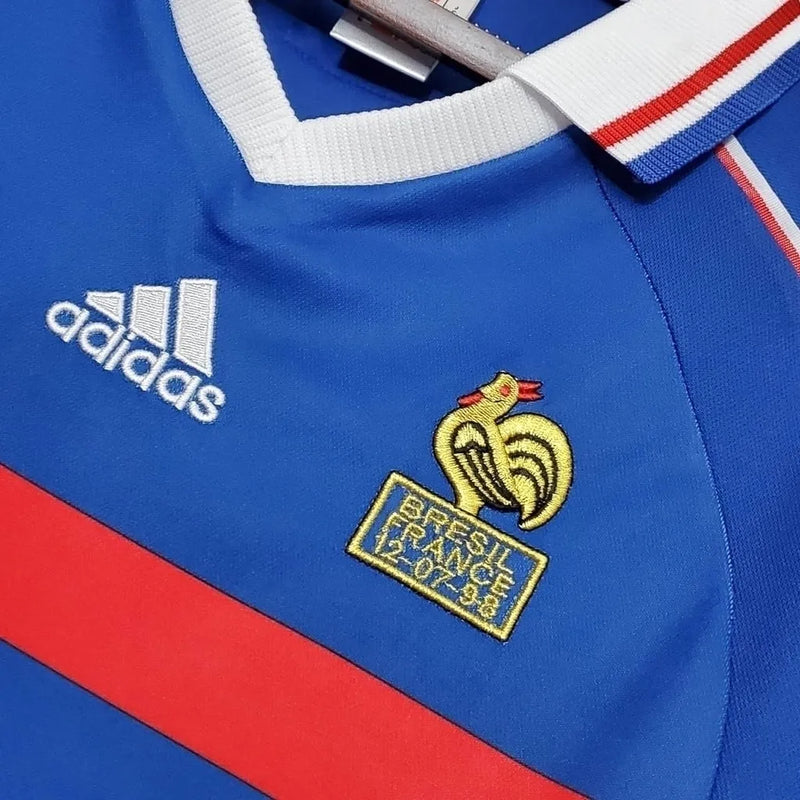 Camisa Retrô Seleção da França I 1998 - Masculina Adidas - Azul