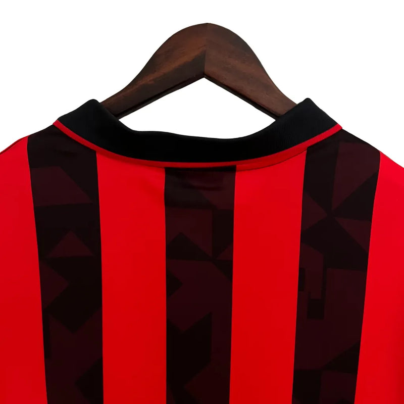 Camisa Milan Retrô 1988/89 Vermelha e Preta - Lotto