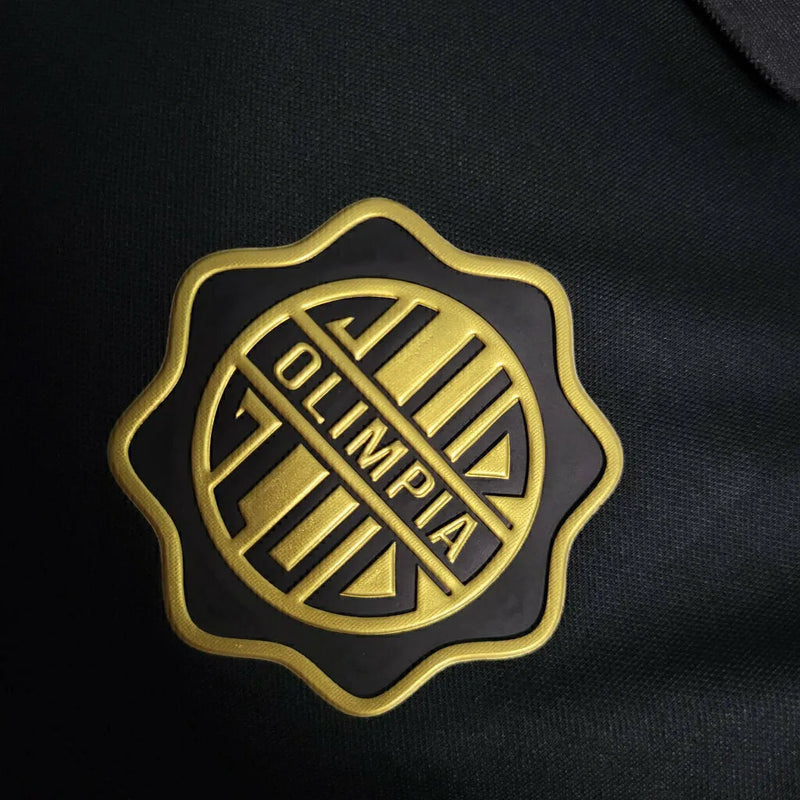 Camisa Olympia Edição Especial aniversario de 120 anos - Jogador Nike Masculina - Preto com detalhes dourado