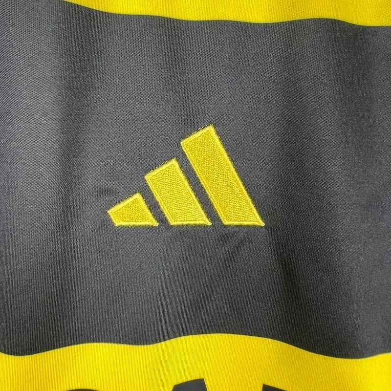 Camisa Real Zaragoza II 23/24 - Torcedor Adidas Masculina - Preta com detalhes em amarelo