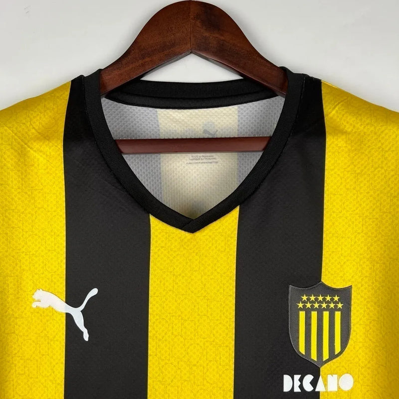 Camisa Peñarol I 23/24 - Torcedor Puma Masculina - Preta e amarela com detalhes em branco