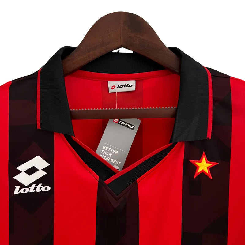 Camisa Milan Retrô 1988/89 Vermelha e Preta - Lotto