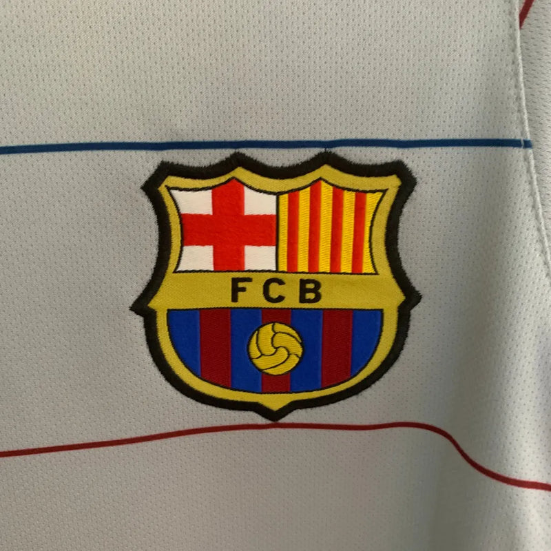 Camisa Retrô Barcelona Away 03/04 Torcedor Nike Masculina - Cinza