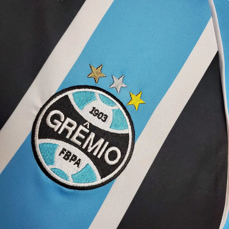 Camisa Retrô Grêmio I 2000 - Masculina Kappa - Azul e preta