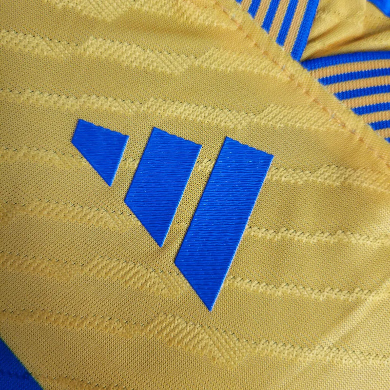 Camisa Tigres do México I 23/24 - Jogador Adidas Masculina - Amarelo com detalhes em azul