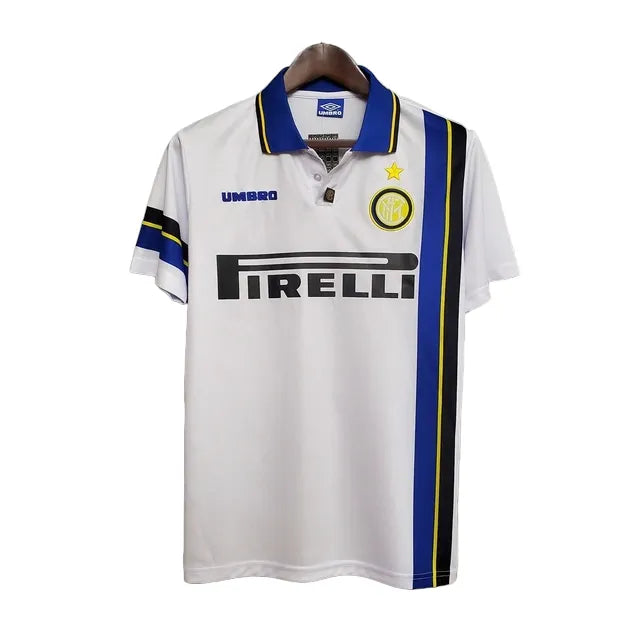 Camisa Retrô Inter de Milão II 1997/1998 - Masculina Umbro - Branca e azul