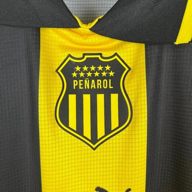 Camisa Peñarol Edição Especial Aniversario 23/24 - Torcedor Puma Masculina - Preta e amarela com detalhes em branco