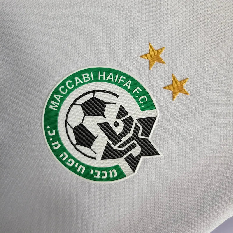 Camisa Maccabi Haifa Edição Especial 23/24 - Torcedor Nike Masculina - Branca com detalhes em verde