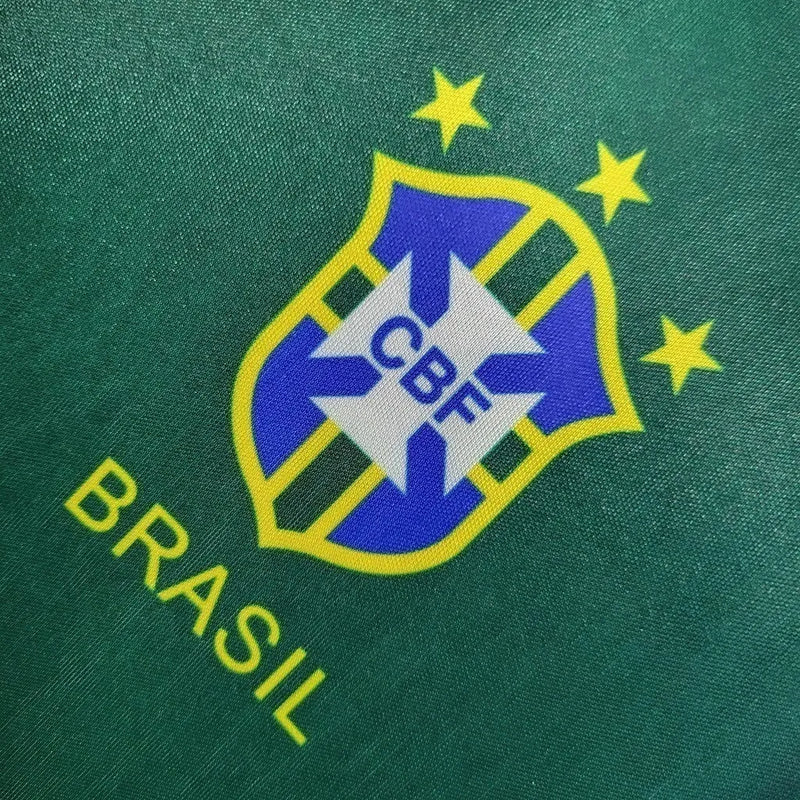 Camisa Seleção Brasileira Retrô 91/94 Umbro Torcedor Masculina - Detalhes em verde,amarelo,e azul