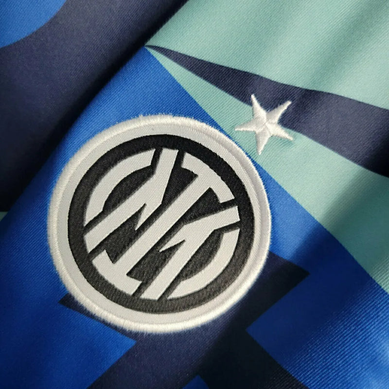 Camisa Inter de Milão Treino 23/24 - Torcedor Adidas Masculina - Azul com detalhes em verde e branco