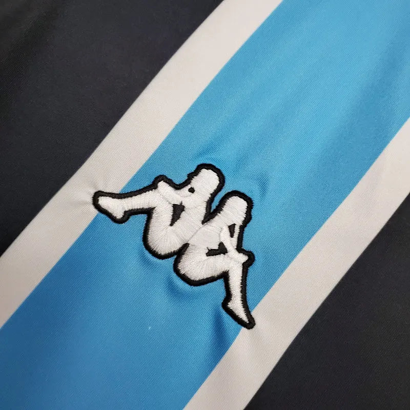 Camisa Retrô Grêmio I 2000 - Masculina Kappa - Azul e preta