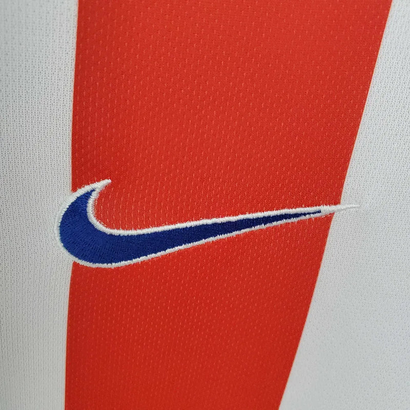 Camisa Atlético de Madrid Retrô 2013/2014 Branca e Vermelha - Nike