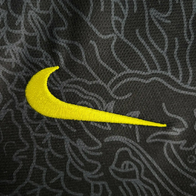 Camisa Seleção China I 18/19 - Torcedor Nike Masculina - Preta com detalhes em amarelo