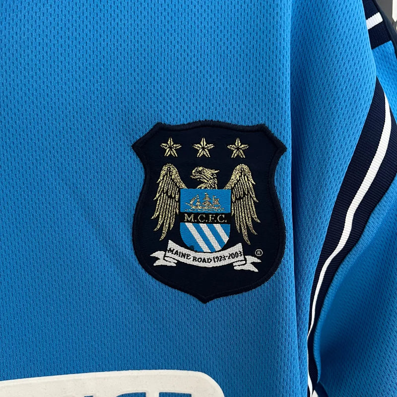 Camisa Manchester City Retrô 2002/03 Azul