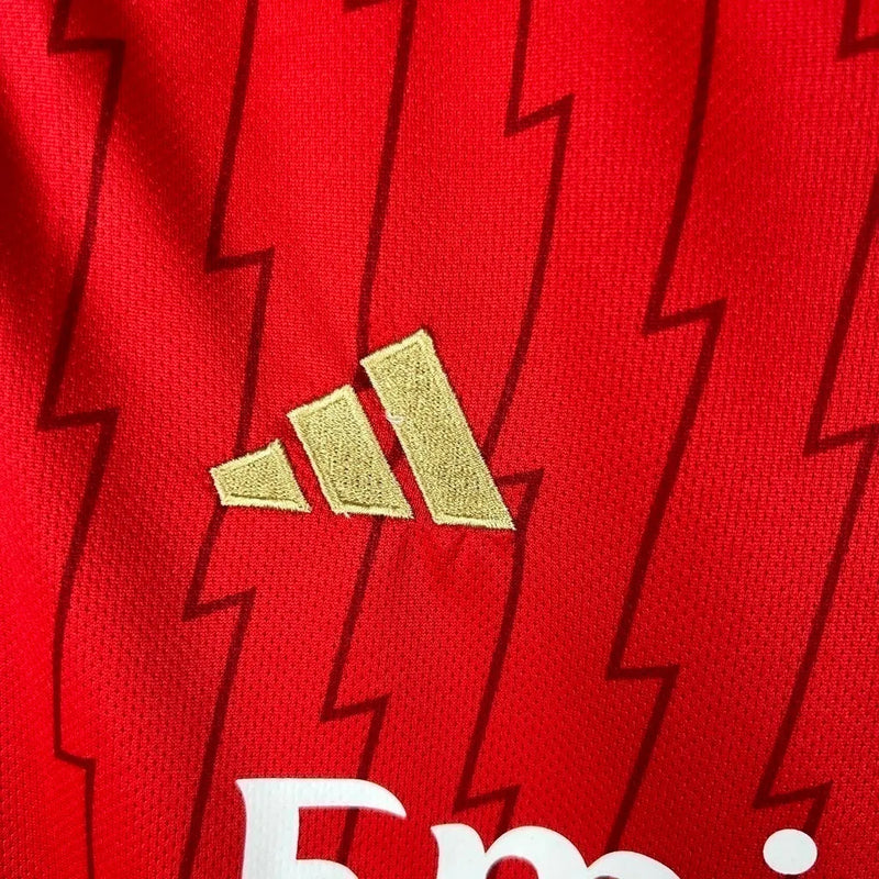 Camisa Arsenal I 23/24 - Torcedor Adidas Feminina - Vermelha com detalhes em branco e dourado