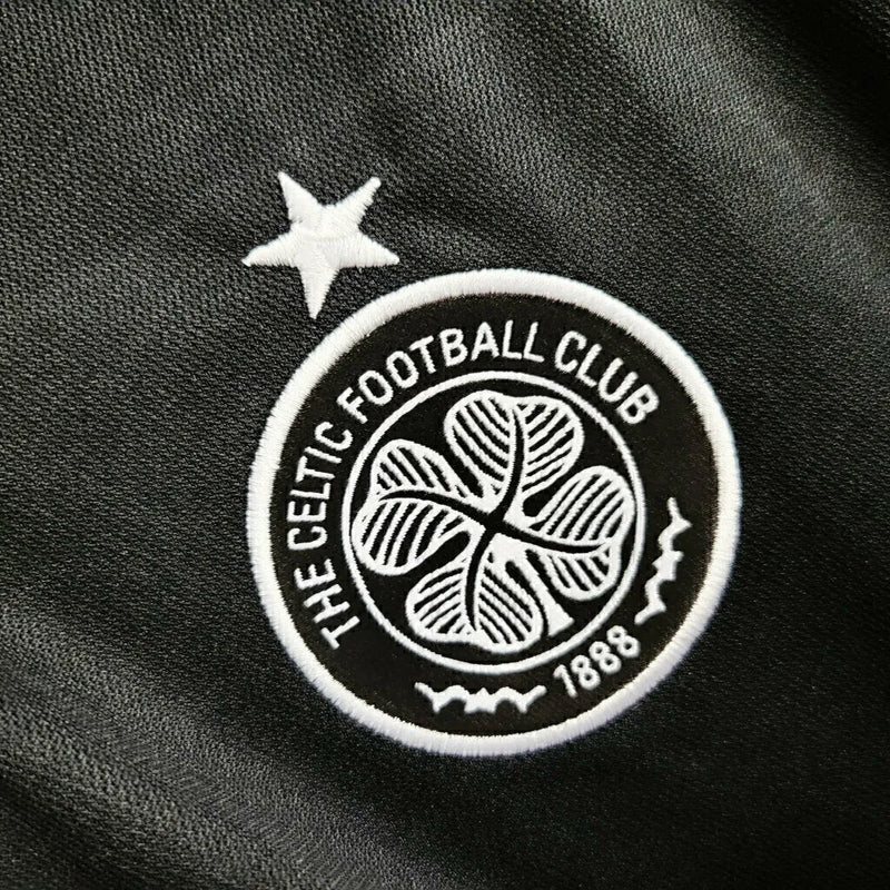 Camisa Celtic II 23/24 - Torcedor Adidas Masculina - Preta com detalhes em cinza e branco