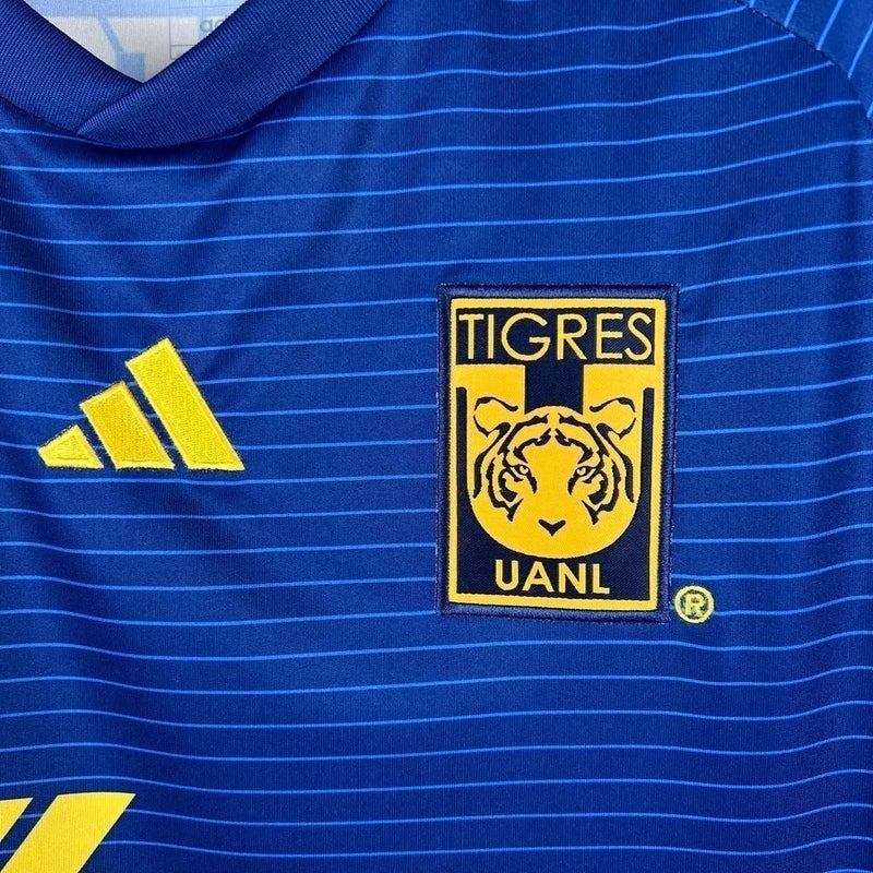 Camisa Tigres do México II 23/24 - Torcedor Adidas Masculina - Azul com detalhes em amarelo