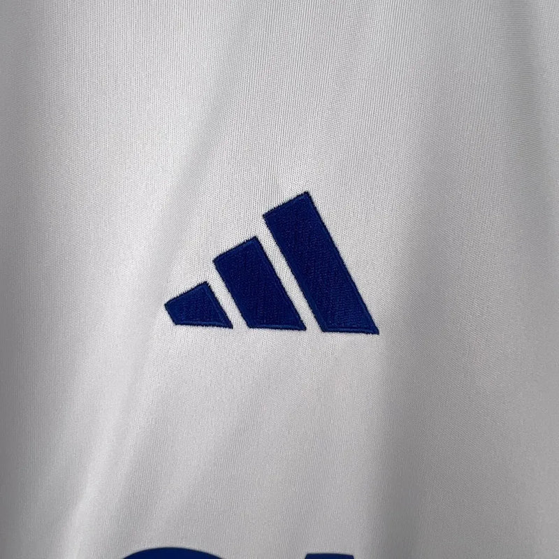 Camisa Zaragoza I 23/24 - Torcedor Adidas Masculina - Branco com detalhes em azul