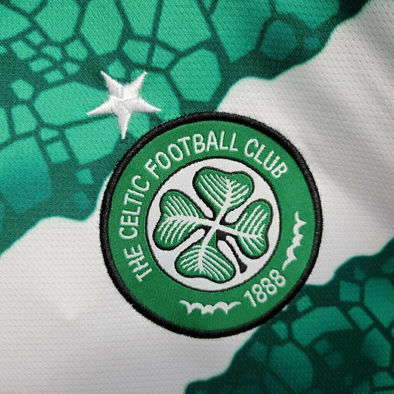 Camisa Celtic I 23/24 - Torcedor Adidas Masculina - Verde com detalhes em branco e preto