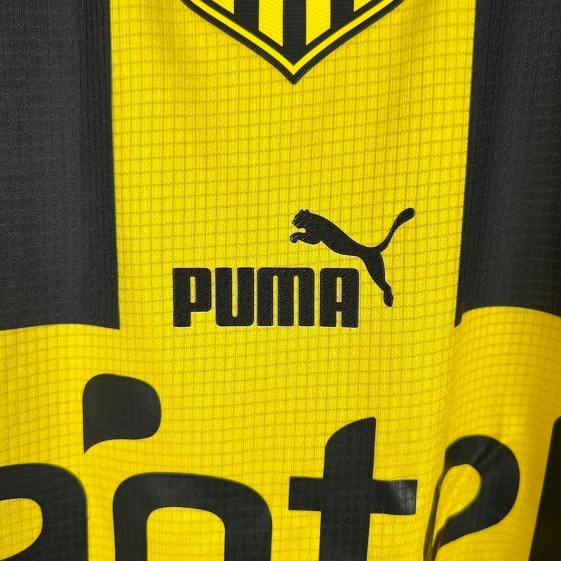 Camisa Peñarol Edição Especial Aniversario 23/24 - Torcedor Puma Masculina - Preta e amarela com detalhes em branco