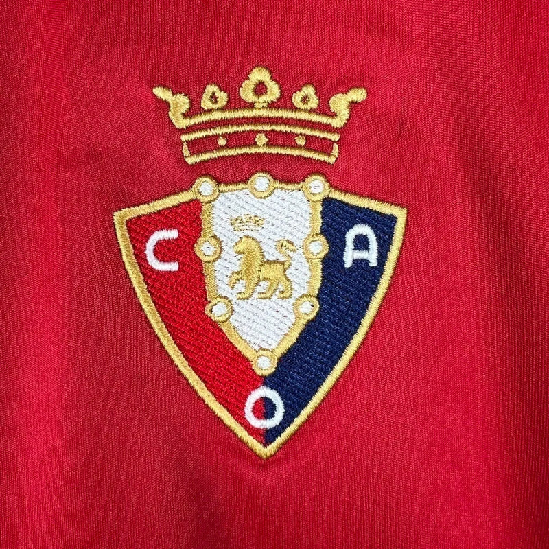 Camisa Osasuna Edição Especial Copa do Rey 23/24 - Torcedor Adidas Masculina - Vermelha com detalhes em azul