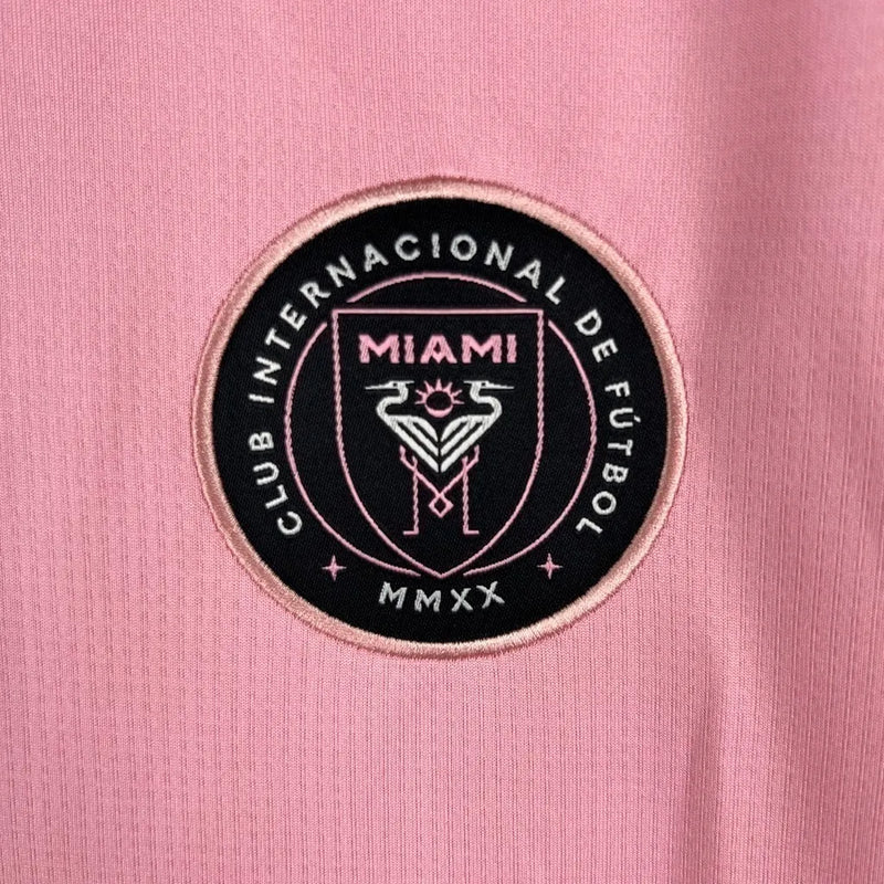 Camisa Inter Miami I 23/24 - Torcedor Adidas Feminina - Rosa com detalhes em preto