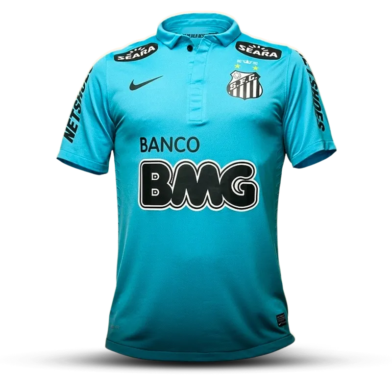 Camisa Retrô Santos III 2012/13 - Masculina - Azul - Neymar