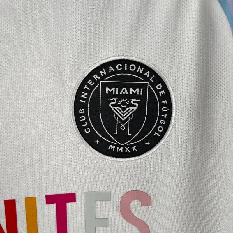 Camisa Inter Miami Treino 23/24 - Torcedor Adidas Masculinas - Branca com detalhes em preto