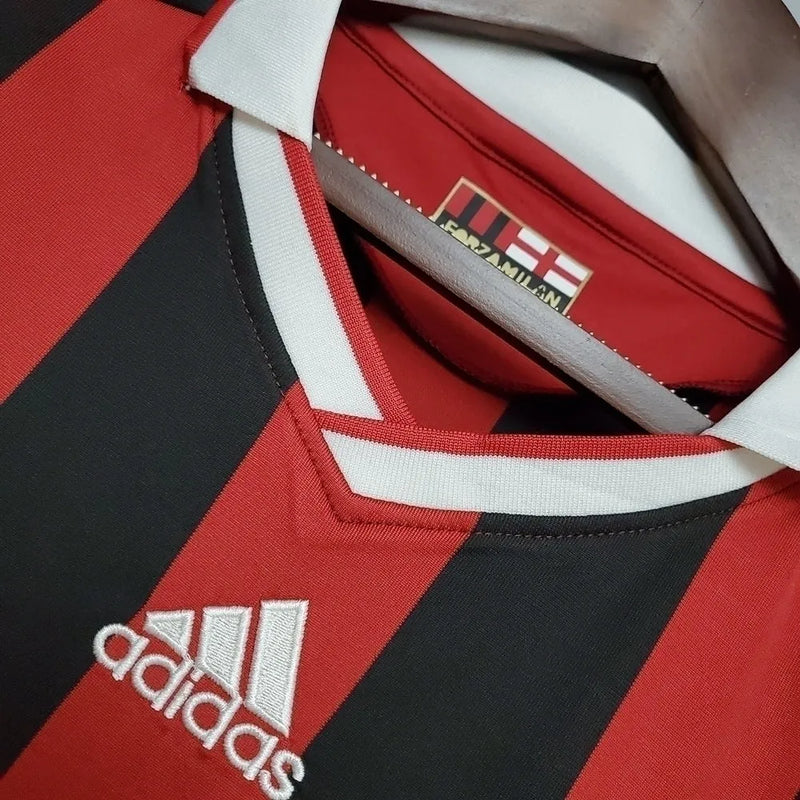 Camisa Retrô AC Milan 2009/2010 - Masculina Adidas - Vermelha e preta