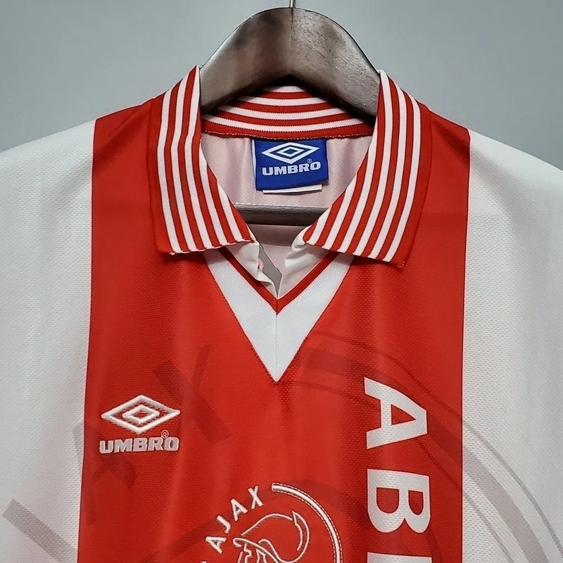 Camisa Ajax I 1995/1996 - Masculina Umbro - Branca e vermelha