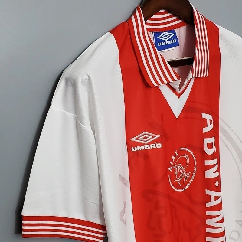 Camisa Ajax I 1995/1996 - Masculina Umbro - Branca e vermelha