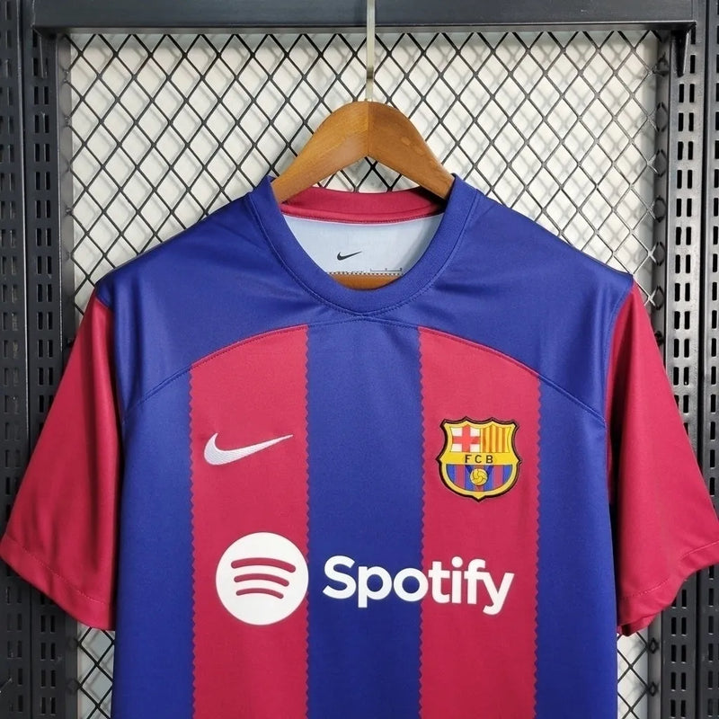 Camisa Barcelona I 23/24 - Torcedor Nike Masculina - Azul e Grená