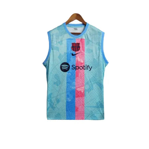 Camisa Barcelona Treino 23/24 - Regata - Torcedor Nike Masculina - Azul