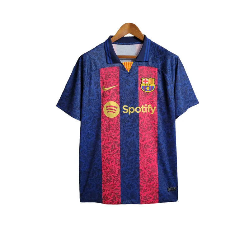 Camisa Treino Barcelona 23/24 - Torcedor Nike Masculina - Azul e Grená