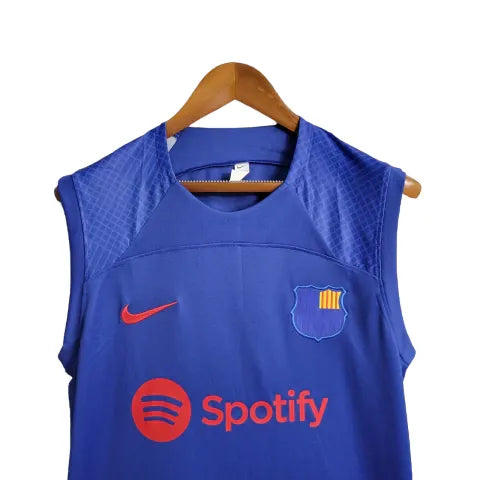 Camisa Barcelona Treino 23/24 - Regata - Torcedor Nike Masculina - Azul