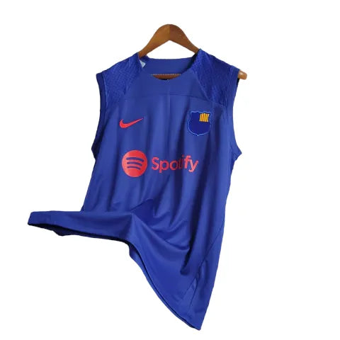 Camisa Barcelona Treino 23/24 - Regata - Torcedor Nike Masculina - Azul