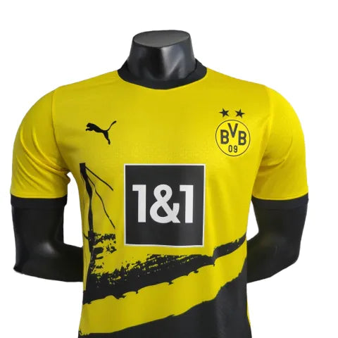 Camisa Borussia Dortmund I 23/24 - Jogador Puma Masculina - Amarela e preta