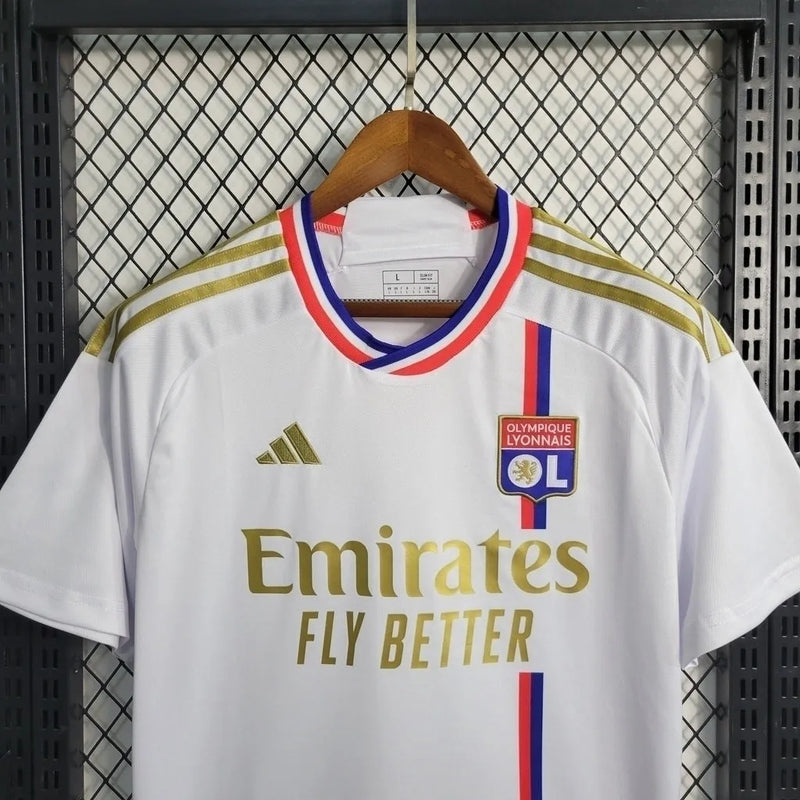 Camisa Lyon I 23/24 - Torcedor Adidas Masculina - Branco