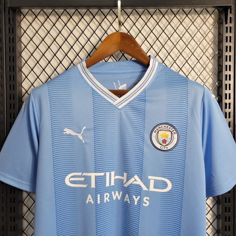 Camisa Manchester City I 23/24 Torcedor Puma Masculina - Azul