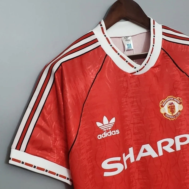 Camisa Manchester United Home Retrô 90/92 Torcedor Adidas Masculina - Vermelha