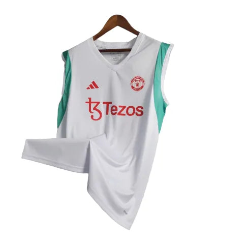 Camisa Regata Manchester United 23/24 - Torcedor Adidas Masculina - Branca