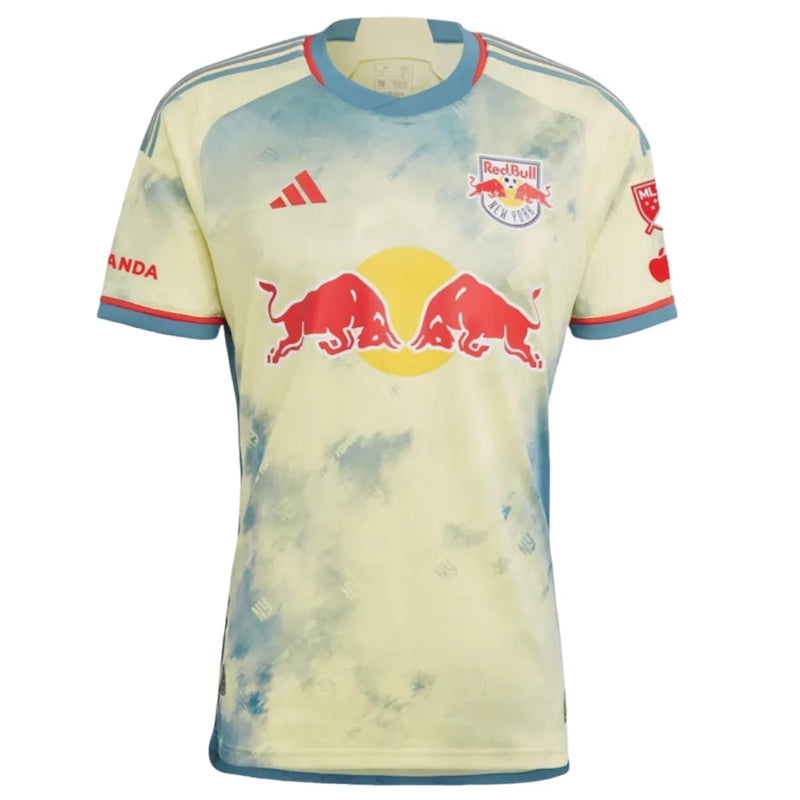 Camisa Red Bull New York I 24/25 - Torcedor Adidas Masculina - Amarela com detalhes em azul e vermelho