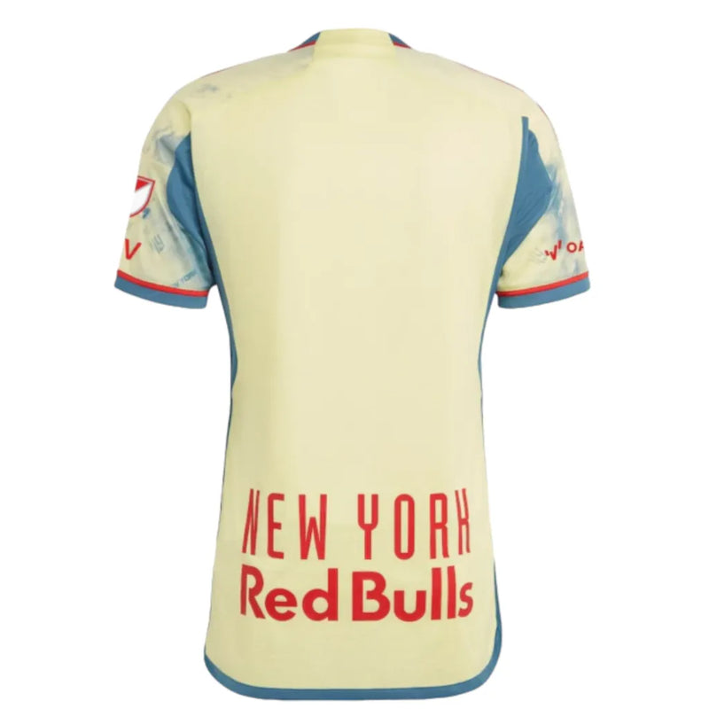 Camisa Red Bull New York I 24/25 - Torcedor Adidas Masculina - Amarela com detalhes em azul e vermelho