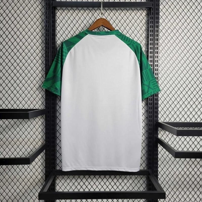 Camisa Palmeiras Treino 23/24 - Torcedor Puma Masculina - Branca com detalhes em verde