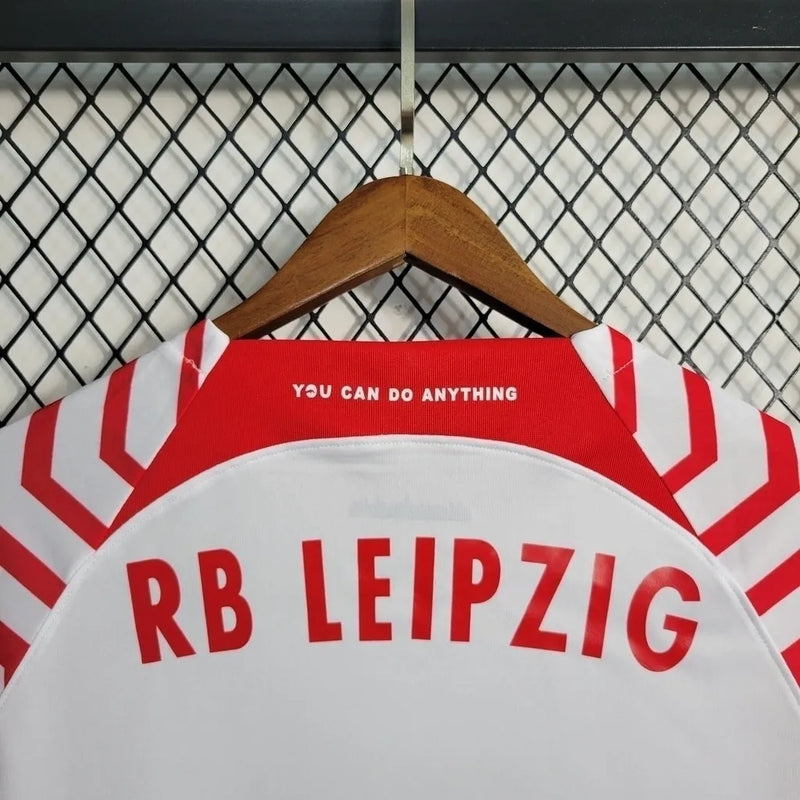 Camisa Red Bull Leipzig I 23/24 - Torcedor Nike Masculina - Branca com detalhes em vermelho